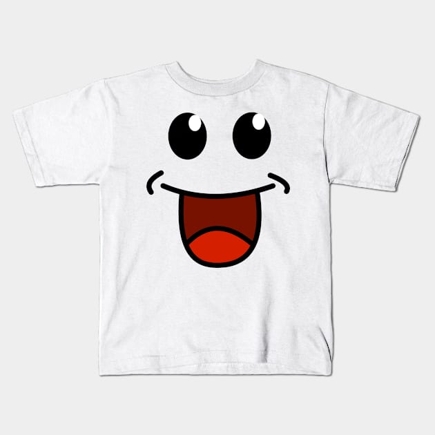 Cute Face Kids T-Shirt by JacCal Brothers